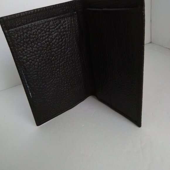 Men's Pebbled Grain Faux Leather Wallet Color Black - Picture 6 of 9